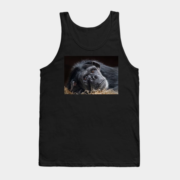 Portrait of a Chimpanzee Tank Top by TonyNorth